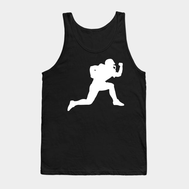 American Football Player Silhouette Tank Top by XOOXOO